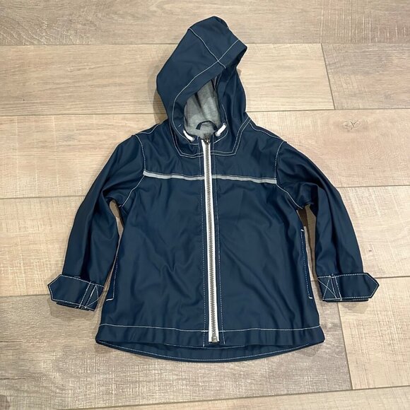 OLD NAVY BOYS 2T HOODED RAIN JACKET ZIP UP - Picture 1 of 6